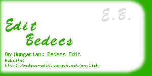 edit bedecs business card